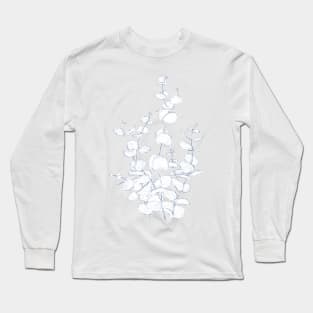 eucalyptus leaf line drawing Long Sleeve T-Shirt